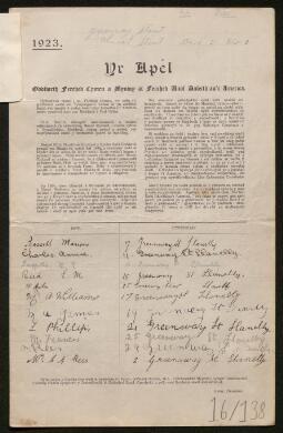 Petition - 16/138 - Llanelli