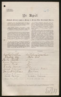 Petition - 20/177 - Carmarthen