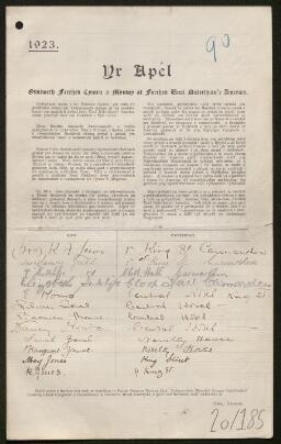 Petition - 20/185 - Carmarthen