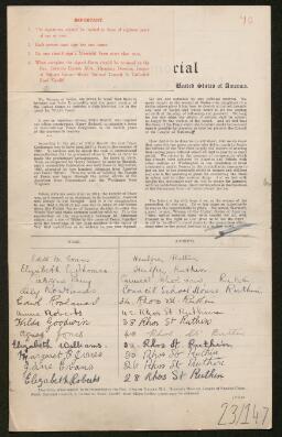 Petition - 23/147 - Ruthin