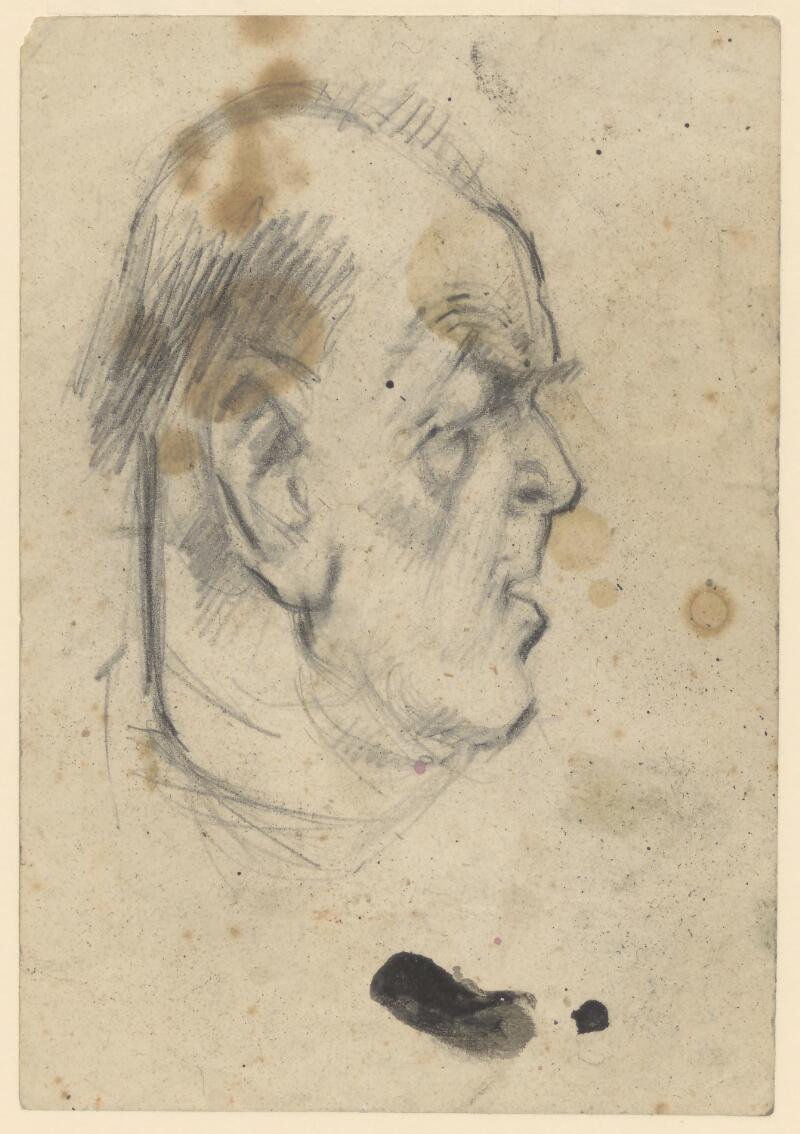 Head portrait of a man] (Sketch)