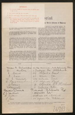 Petition - 26/183 - Whitchurch