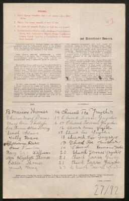 Petition - 27/92 - Ynyshir