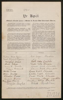 Petition - 27/128 - Manordeilo and Salem