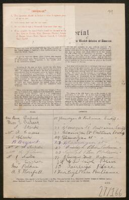 Petition - 27/166 - Pontcanna