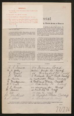 Petition - 27/176 - Roath