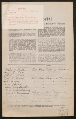 Petition - 29/9 - Monmouth