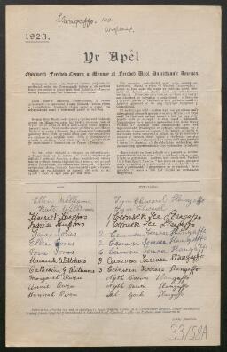 Petition - 33/58 - Rhosyr