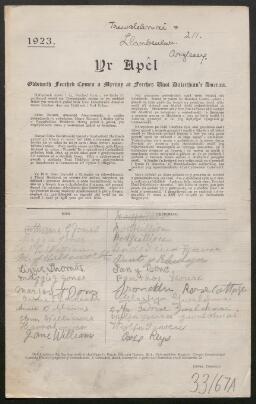 Petition - 33/67 - Trewalchmai