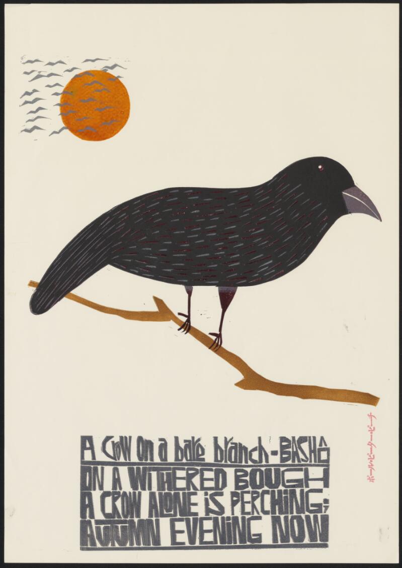 A crow on a bare branch - Bashô